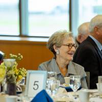 Guests watching a speaker at the Foundation Annual Meeting